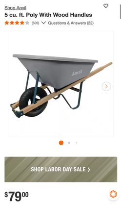 5 cu. ft. Poly With Wood Handles
