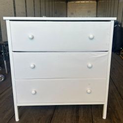 White 3 Drawer Dresser $60 O.B.O