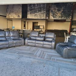 3pc Reclining Set Sofa Loveseat & Chair