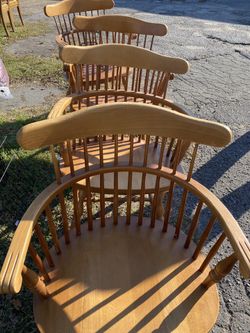 Solid wood chair set. 4 pcs