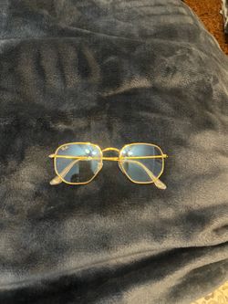 Rayban Gold Frame Hexagonal Glasses