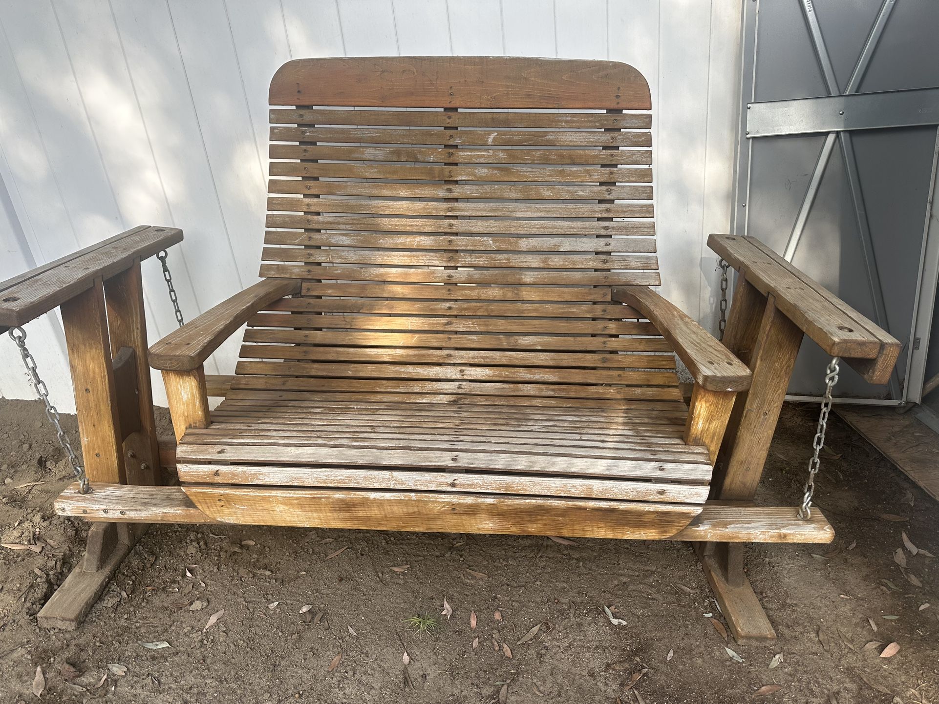Wooden Glider Bench
