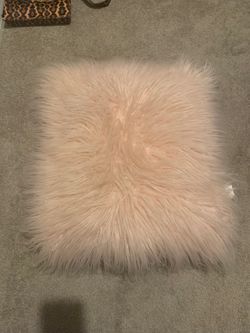 Pink fluffy pillow