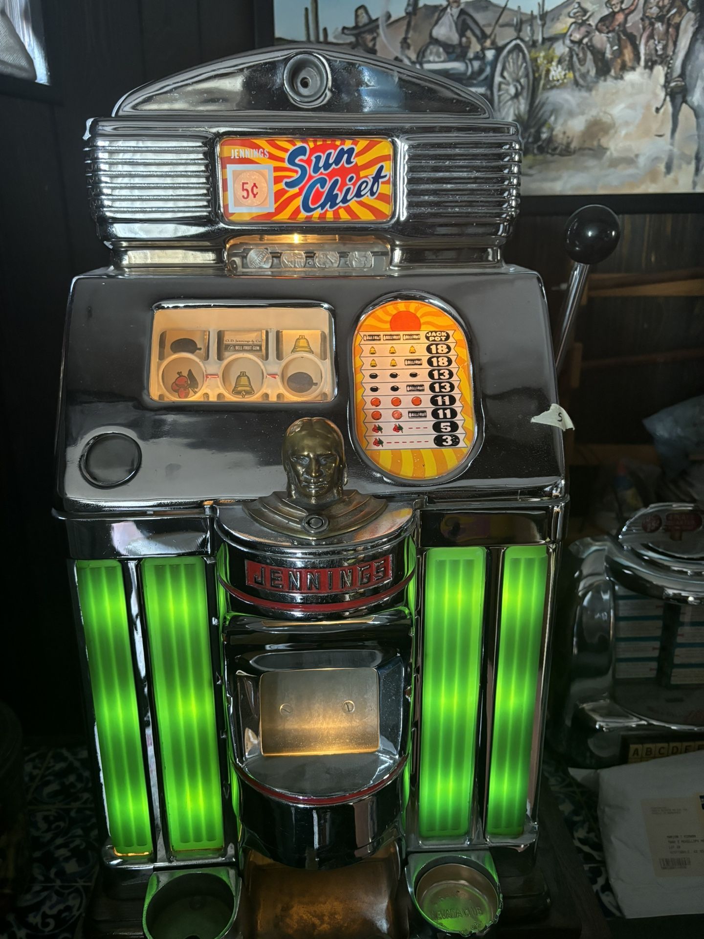 Jennings Sun chief Slot machine.