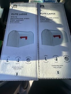 Architectural Mailboxes Elite Large White Steel Mailbox (x2)