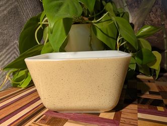Vintage Pyrex Homestead Tan Speckle Refrigerator Dish 501