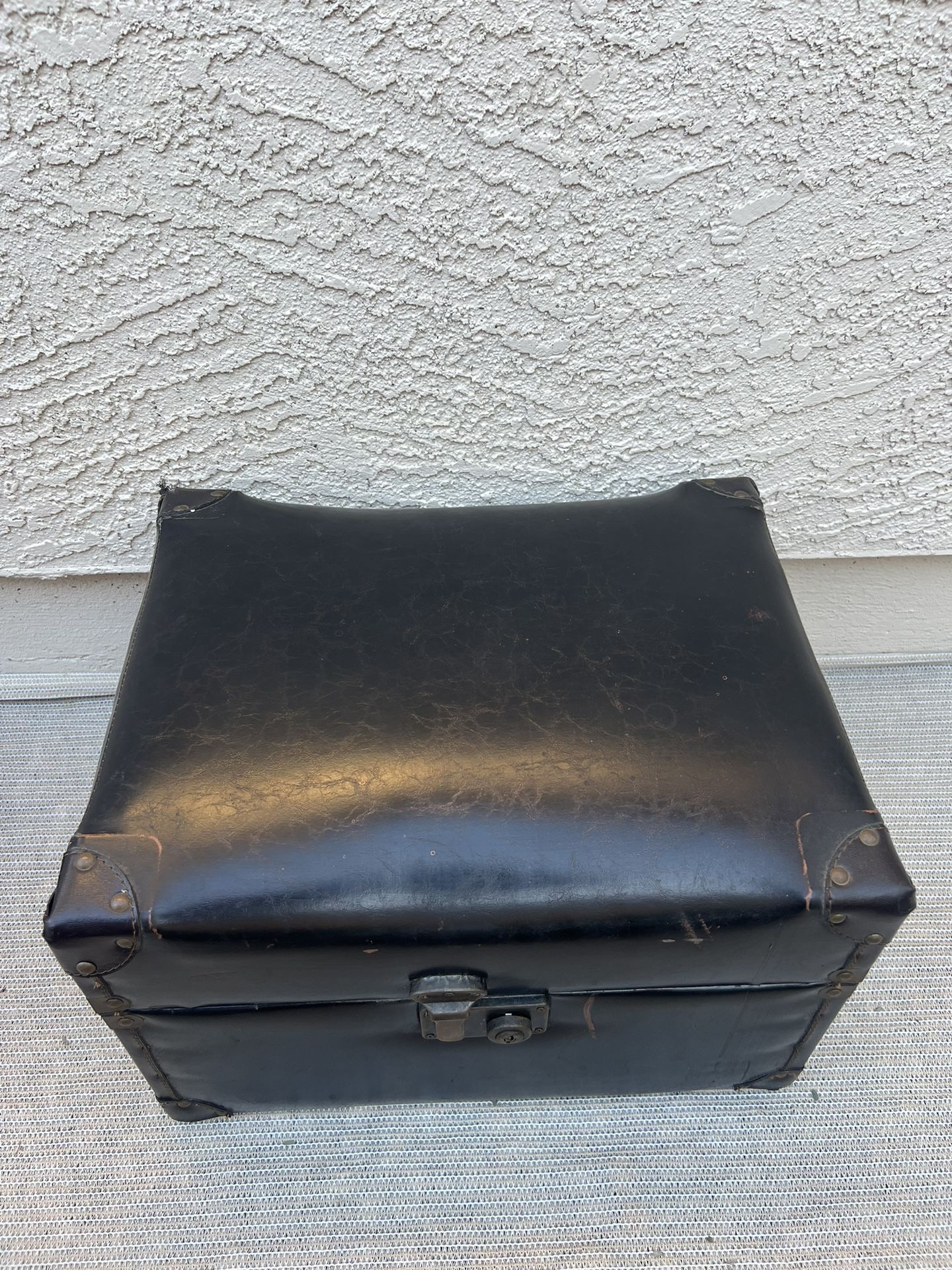 Leather Trunk 14 X 17 X 11H