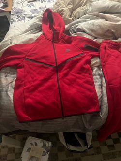 Red Nike tech suit large