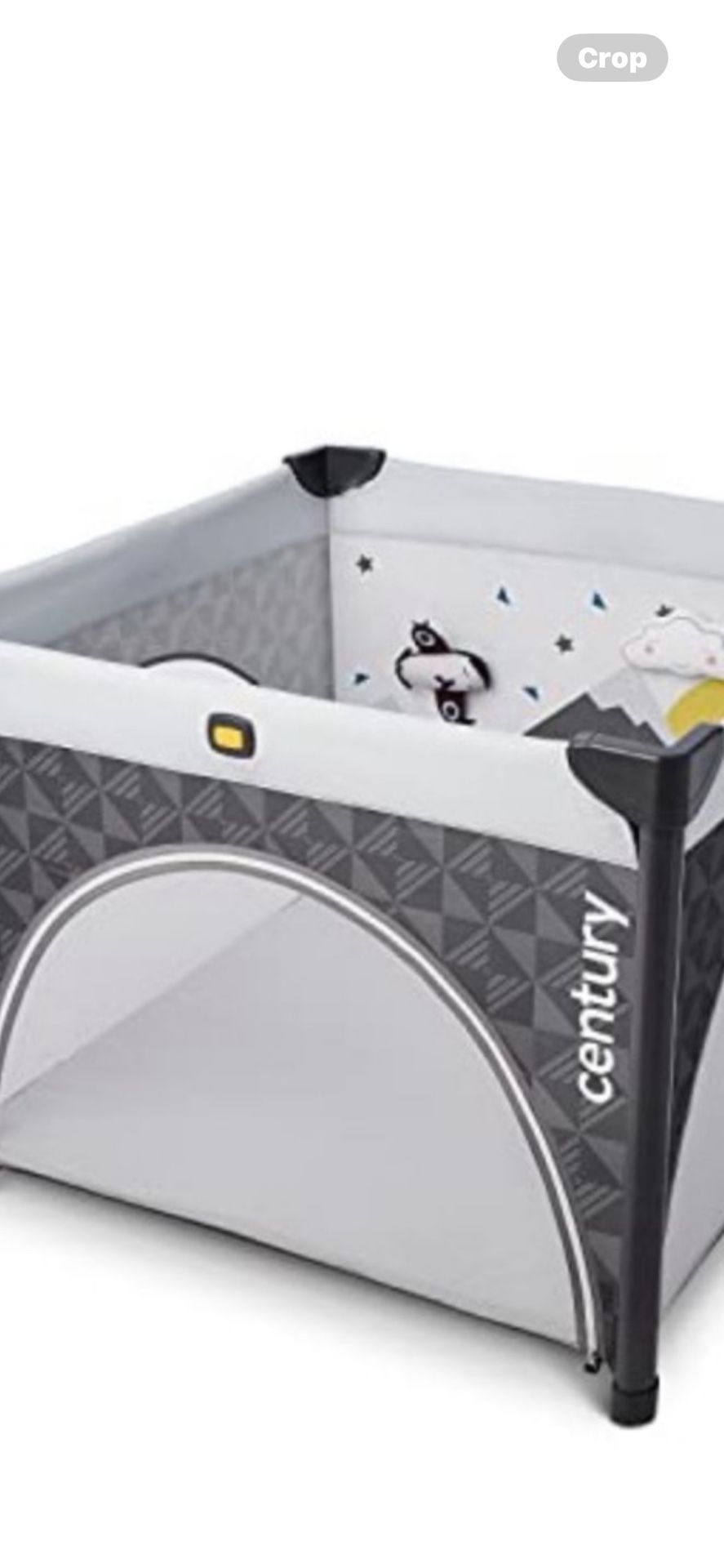 Brand New Century Play On 2-in-1 Playard and Activity Center, Playpen Includes Soft Toys and Zippered Door, Metro