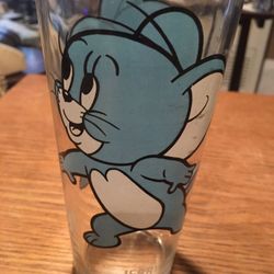 Vintage Tom & Jerry 6" Class Tumbler 1975 Pepsi Collector Cup Cat Mouse Classic Cartoon