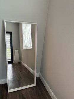 Rectangular mirror.