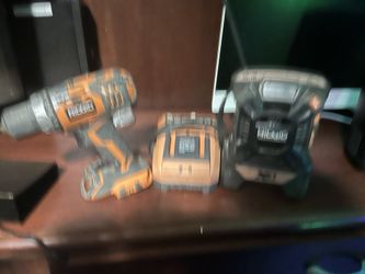 Rigid Drill Radio And Charger 