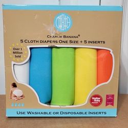 10 Charlie Banana Reusable Washable Cloth Diapers