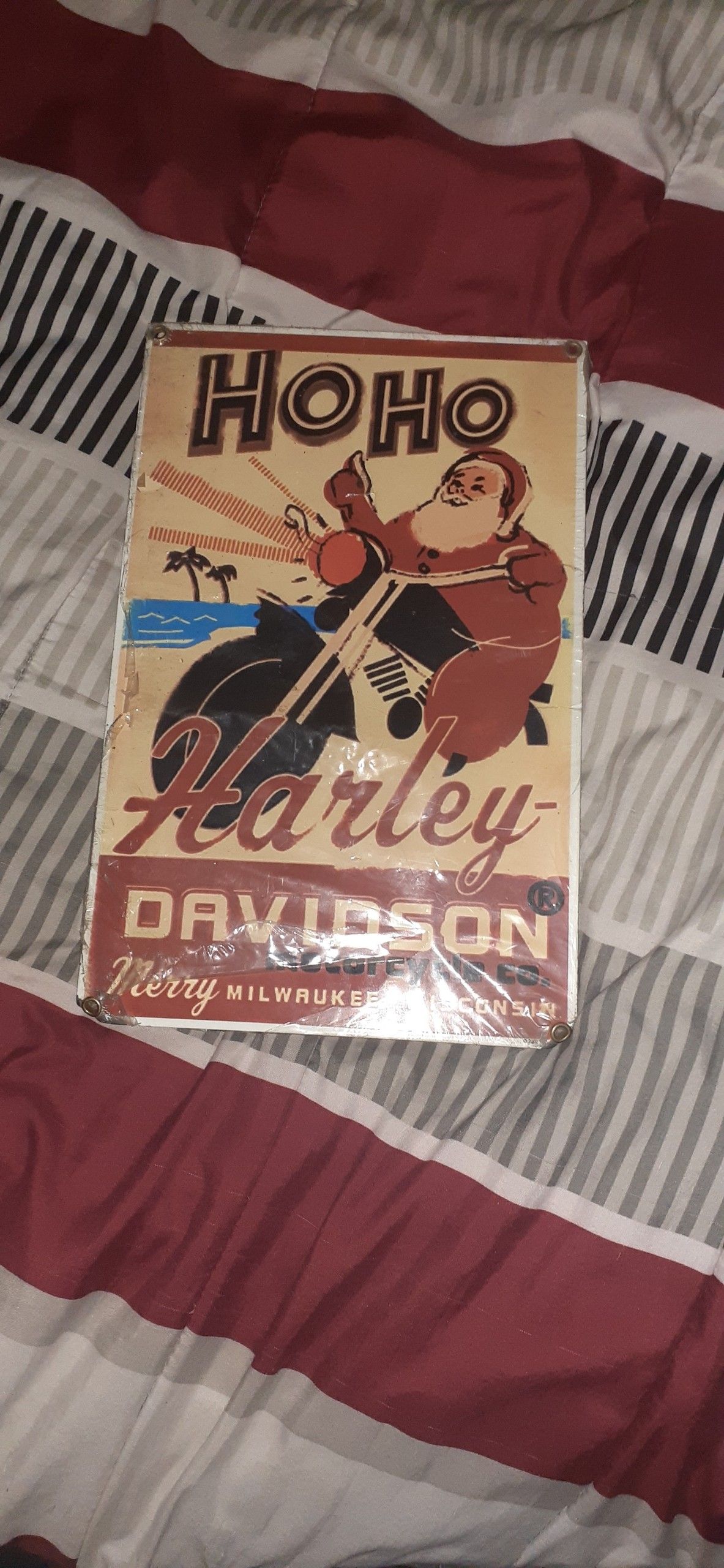 One-of-a-kind antique Harley-Davidson Santa Claus holiday Rider