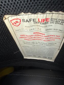 Safe life ballistic vest