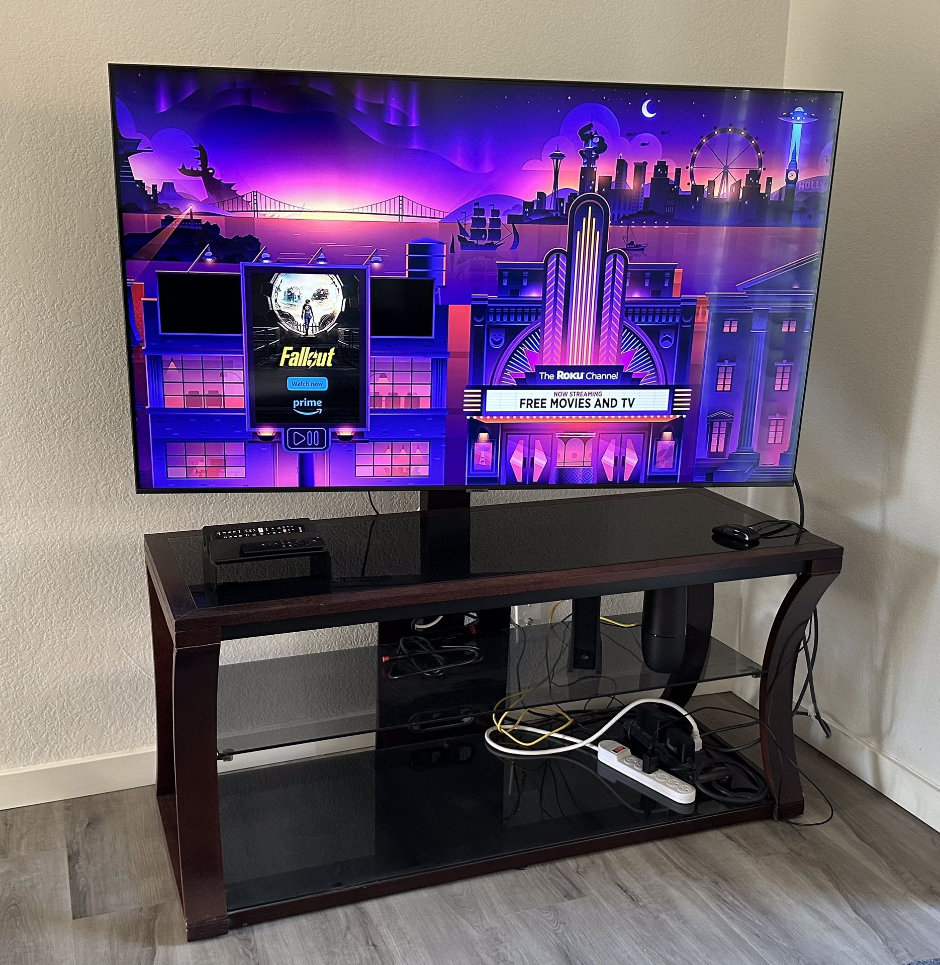 TV Stand with Rotating  TV Mount
