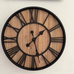 Large wooden wall clock