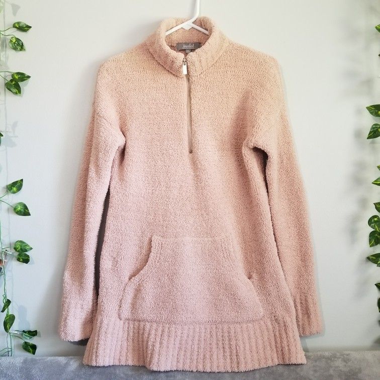 Marled by Reunited Sherpa XS Quarter Zip Pullover Kangaroo Pocket Sweater