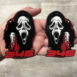 Car Fender Emblem Badges Ghost Face /redrum 