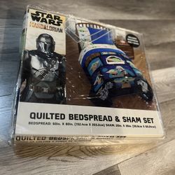Baby Yoda Bedspread & Sham 60in x80in