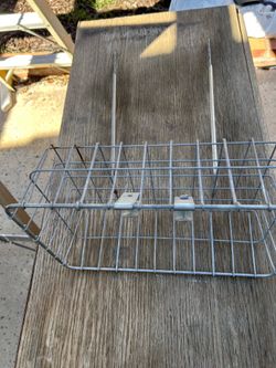 Vintage metal bike basket
