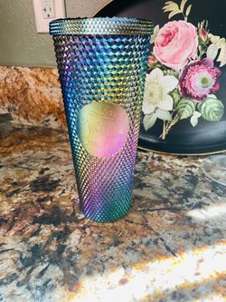 Oil Slick Rainbow Studded Tumbler Cold Cup 24oz Venti Fall 2023