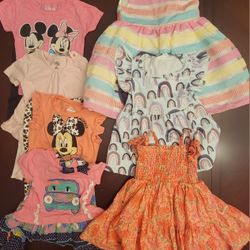Lot of 7 Toddler Girl Outfits, Pants Sets & Dresses, Size 2T/24M, Mixed Brands