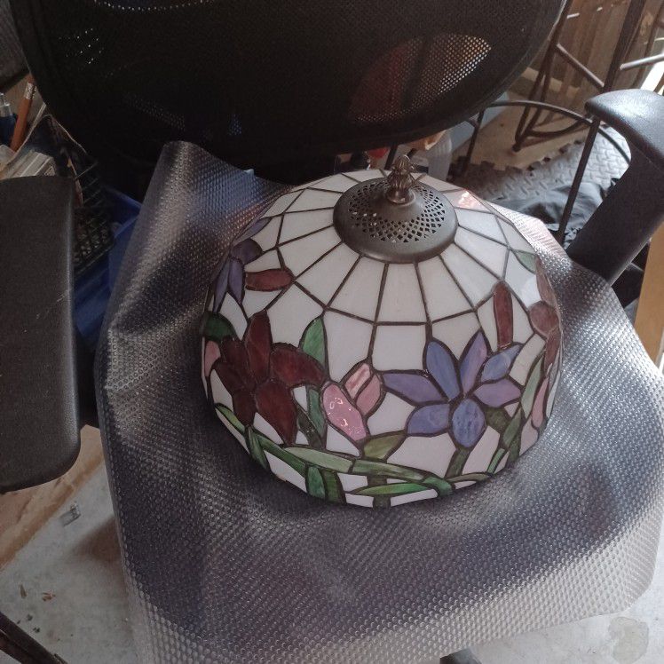  Antique Tiffany Style stained Glass Lampshade