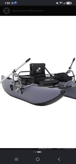 Pontoon belly boat almost similar too the Pic just different color but without the bells and whistles ...