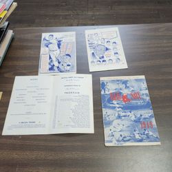 Red Sox Program And Score Card 1949 & 2 1961 & 1962 Union Leader fund Inc.  Baseball 