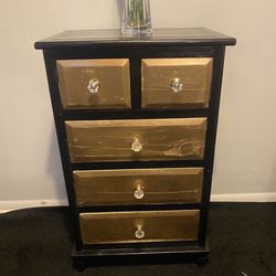 Small Black And Gold Dresser 
