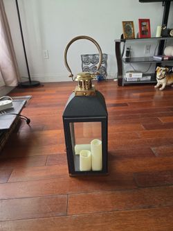 Black and Gold Decorative Candle Lantern