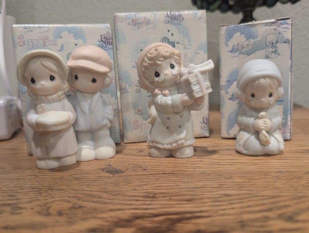 School House Figurine - Retired figurines - 1997 Heather - Aunt Bulah & Uncle Sam - Aunt Cleo , Precious Moments Grandfather,