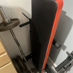 Bench And Weights Bar Bell With Heavy Weights Metal Real Original Must Sell Moving!! Bench Mint Condition From Amazon 🔥 