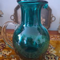 Vintage Studio Art Glass Pitcher