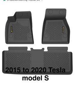 Floor mats liners fit Tesla model S. 2015 thru 2020