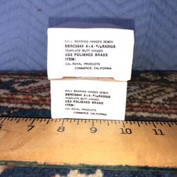 6 Heavy Duty Hinges Solid Brass Ball Bearings