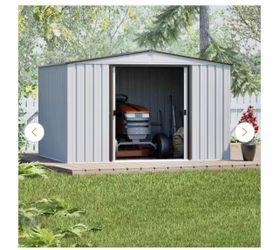 Arrow Newport 10 ft. W x 8 ft. D Coffee Galvanized Metal Shed (74 sq. ft sq. ft. )