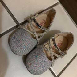Girls' Glittery Silver Shoes
