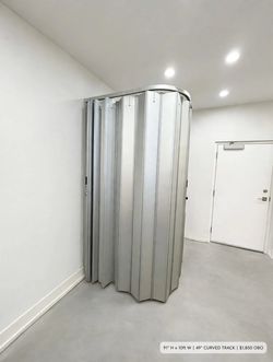 COMMERCIAL Accordion Folding Door 10ft x 91" - 49" Curved Track - $1850