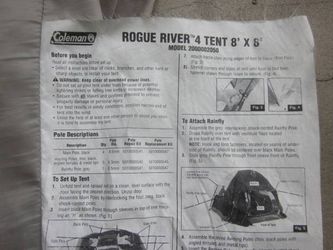 Coleman Rogue River Dome Tent Sleeps 3-4 for Sale in Anaheim, CA Coleman Rogue River 4Tent