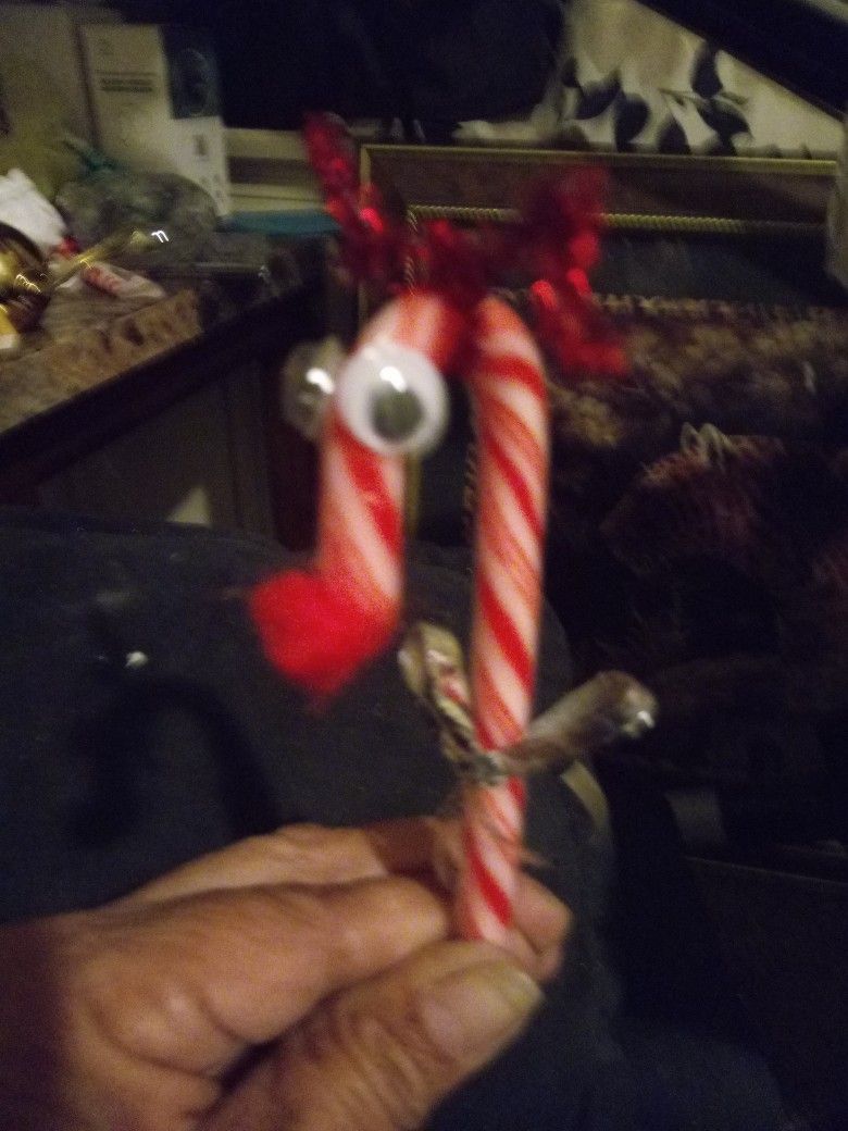 Rudolph Decorated Candy Canes
