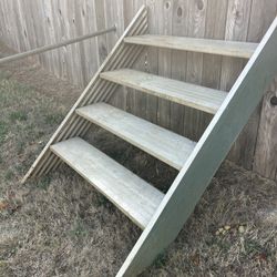 Vintage Adjustable Aluminum Staircase 