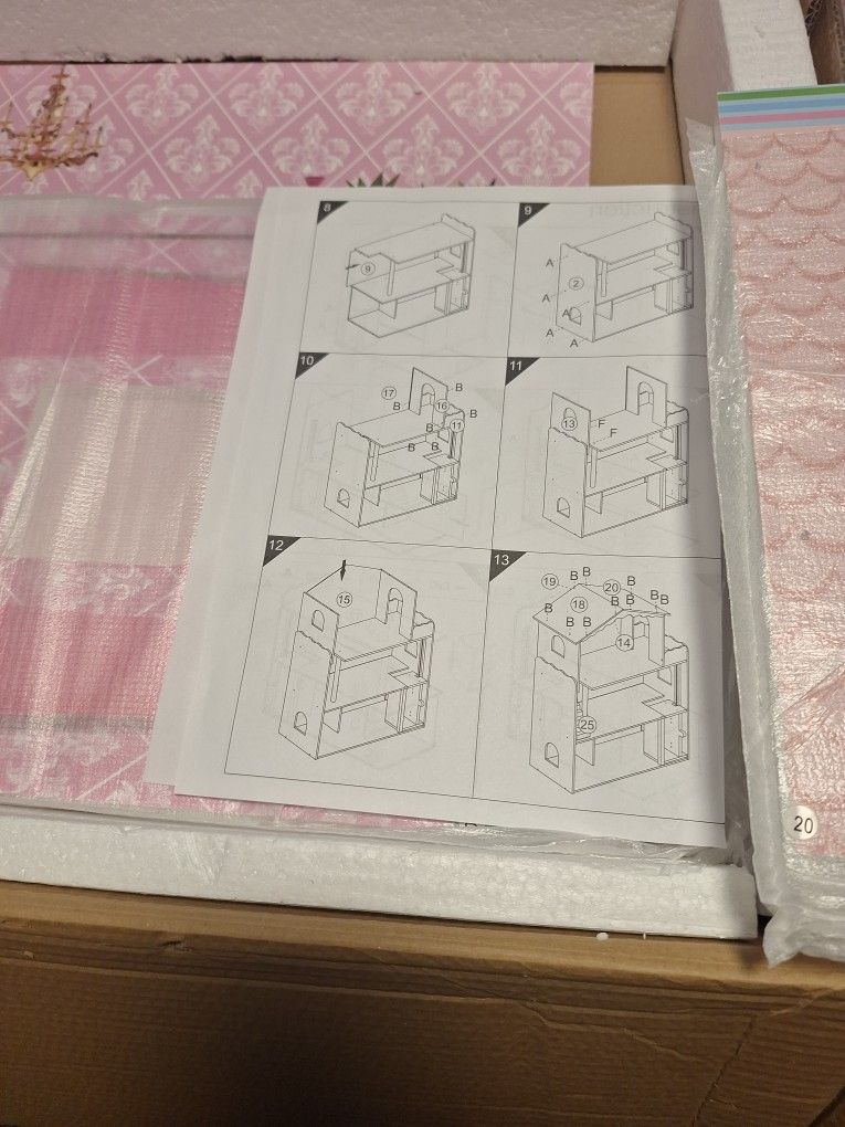 New Doll House. Needs Assembly, Includes  Furniture