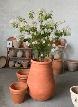 Rare 100% Hand-Turned Italian Terracotta Urn – 33” Tall