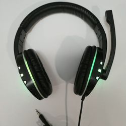 Gamepro LED RGB Gaming Headset with Adjustable Microphone, Black