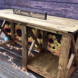 Rustic Wood Desk Custom Made New!!!
