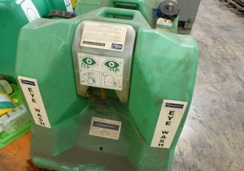Remote self-contained eyewash stations OSHA compatible
