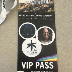 Whoopi Autograph VIP pass 