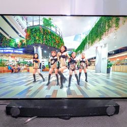 Samsung 55" TV + Yamaha Soundbar + Google TV Device 